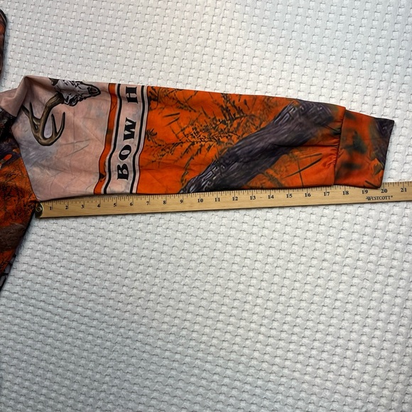 BOW HUNTER Hoodie Mens Size US Small Blaze Oranger Skull Ghost Face - Picture 14 of 14